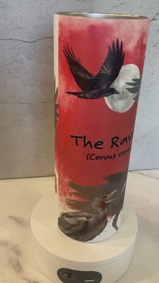 Raven Themed Double-walled Stainless Steel Tumbler